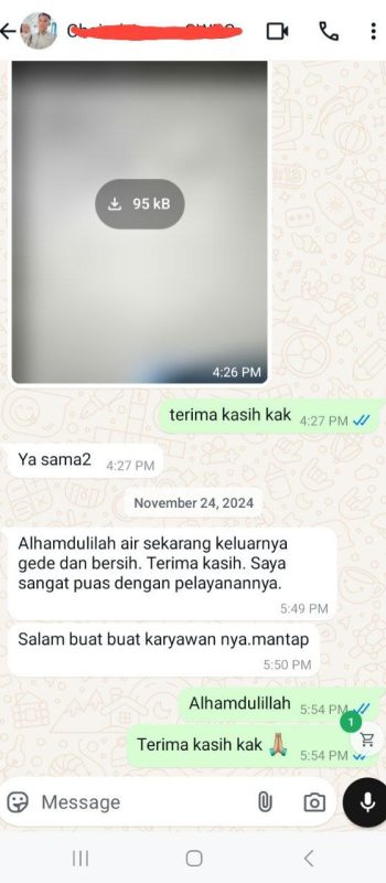 Jasa pembersih pipa air